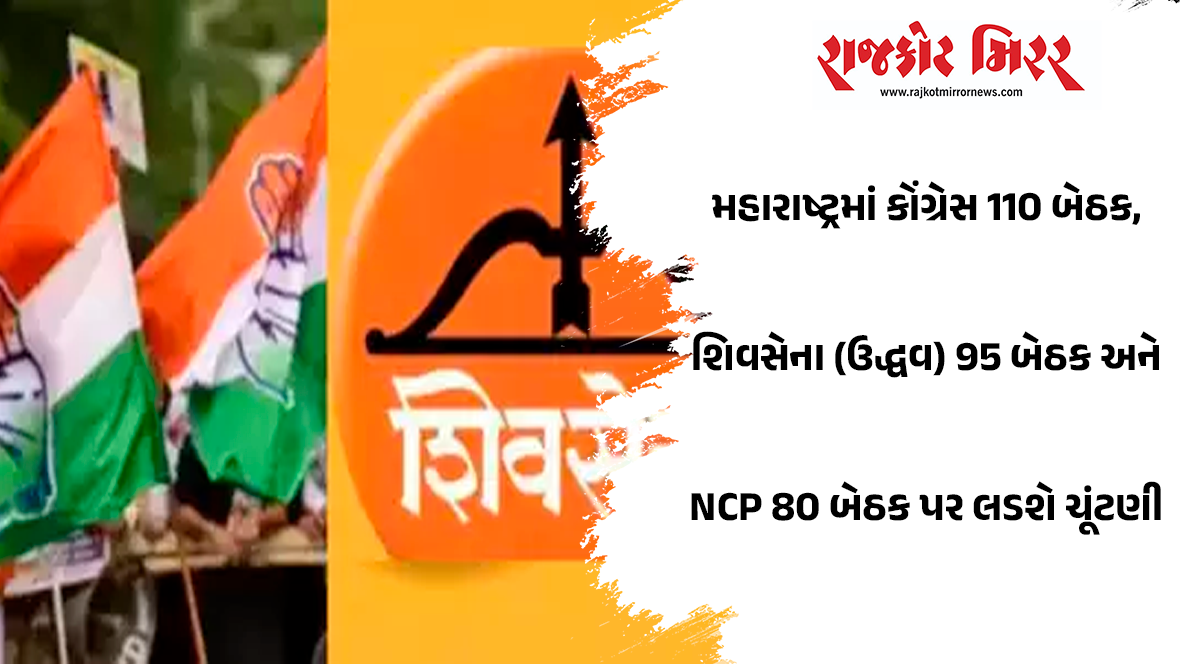 મહારાષ્ટ્રમાં કોંગ્રેસ 110 બેઠક, શિવસેના (ઉદ્ધવ) 95 બેઠક અને NCP 80 બેઠક પર લડશે ચૂંટણી