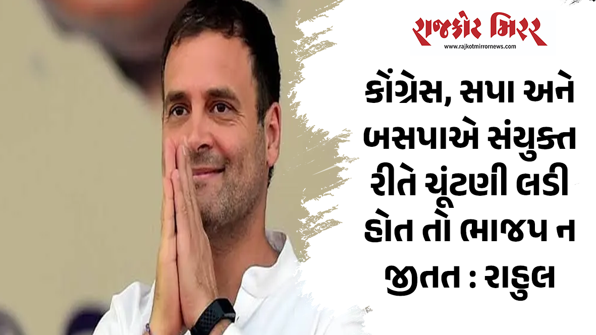 કોંગ્રેસ, સપા અને બસપાએ સંયુક્ત રીતે ચૂંટણી લડી હોત તો ભાજપ ન જીતત : રાહુલ