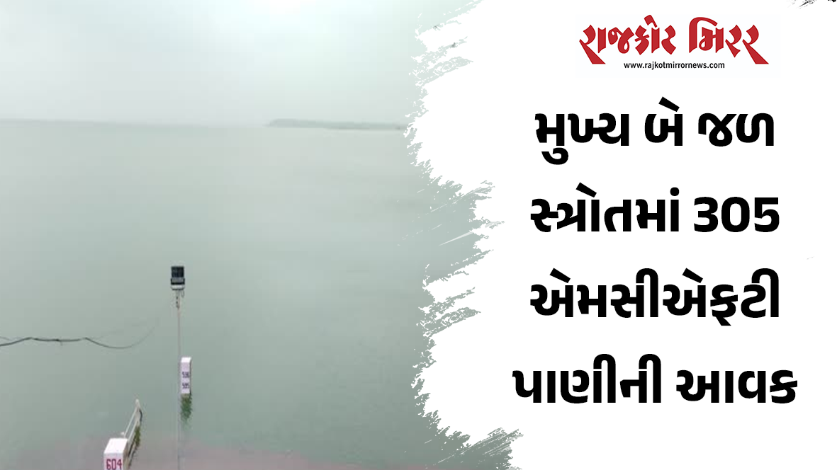 મુખ્ય બે જળ સ્ત્રોતમાં 305 એમસીએફટી પાણીની આવક